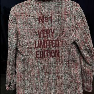 Seven7 labTextured Red and Black Blazer